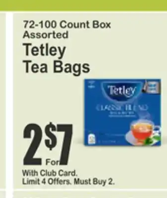 Almonte's Food Dynasty Marketplace 72-100 Count Box Assorted Tetley Tea Bags offer