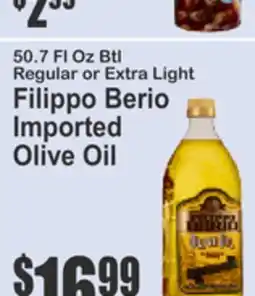 Almonte's Food Dynasty Marketplace 50.7 FL Oz Btl Regular or Extra Light Filippo Berio Imported Olive Oil offer