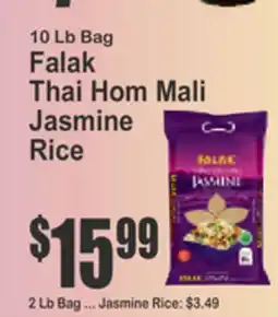 Almonte's Food Dynasty Marketplace 10 Lb Bag Falak Thai Hom Mali Jasmine Rice offer