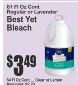 Almonte's Food Dynasty Marketplace 81 FL Oz Cont Regular or Lavender Best Yet Bleach offer