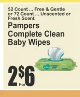 Almonte's Food Dynasty Marketplace Pampers Complete Clean Baby Wipes offer