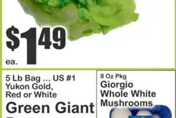 Almonte's Food Dynasty Marketplace Green Giant 5 Lb Bag ... US #1 Yukon Gold, Red or White offer