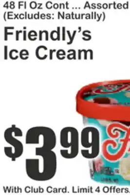 Almonte's Food Dynasty Marketplace Friendly's Ice Cream offer