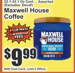 Almonte's Food Dynasty Marketplace Maxwell House Coffee offer