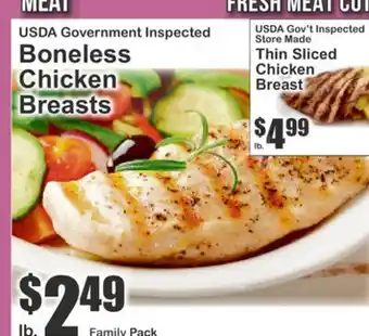 Almonte's Food Dynasty Marketplace USDA Government Inspected Boneless Chicken Breasts offer