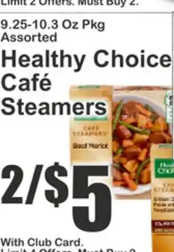 Almonte's Food Dynasty Marketplace Healthy Choice Café Steamers offer