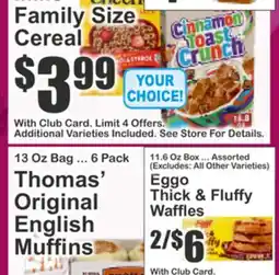 Almonte's Food Dynasty Marketplace Family Size Cereal offer