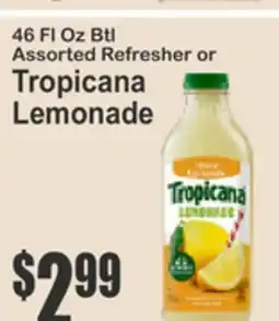 Almonte's Food Dynasty Marketplace 46 Fl Oz Btl Assorted Refresher or Tropicana Lemonade offer