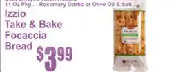 Almonte's Food Dynasty Marketplace Izzio Take & Bake Focaccia Bread offer