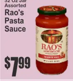 Almonte's Food Dynasty Marketplace 32 Oz Jar Assorted Rao's Pasta Sauce offer