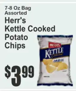 Almonte's Food Dynasty Marketplace 7-8 Oz Bag Assorted Herr's Kettle Cooked Potato Chips offer