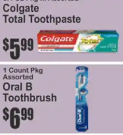 Almonte's Food Dynasty Marketplace 1 Count Pkg Assorted Oral B Toothbrush offer
