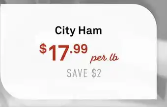 Standard Market City Ham offer