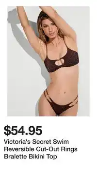 Victoria's Secret Victoria's Secret Swim Reversible Cut-Out Rings Bralette Bikini Top offer