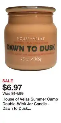 Cabela's House of Velas Summer Camp Double-Wick Jar Candle - Dawn to Dusk Apothecary offer