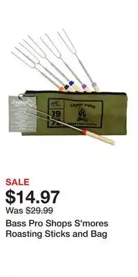 Cabela's Bass Pro Shops S'mores Roasting Sticks and Bag offer