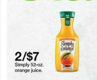Target Simply Orange Juice offer