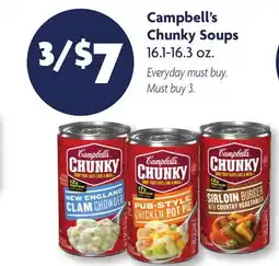 Family Dollar Campbell's Chunky Soups offer