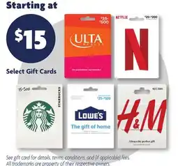 Family Dollar Select Gift Cards offer