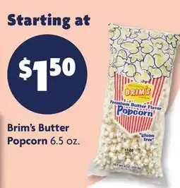Family Dollar Brim's Butter Popcorn offer
