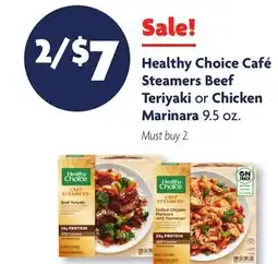Family Dollar Healthy Choice Café Steamers Beef Teriyaki or Chicken Marinara offer