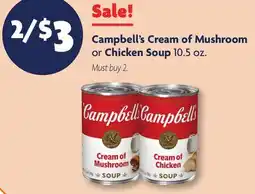 Family Dollar Campbell's Cream of Mushroom or Chicken Soup offer