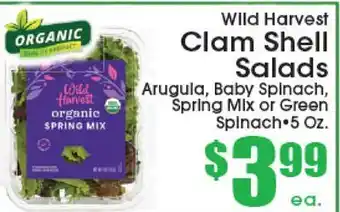 Supremo Foods Inc Wild Harvest Clam Shell Salads offer