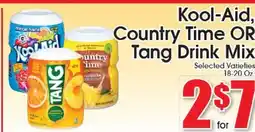 Supremo Foods Inc Kool-Aid, Country Time OR Tang Drink Mix offer