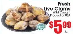 Supremo Foods Inc Fresh Live Clams offer