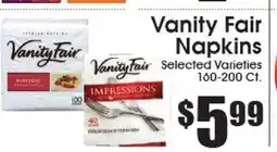 Supremo Foods Inc Vanity Fair Napkins offer