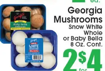 Supremo Foods Inc Georgia Mushrooms Snow White Whole or Baby Bella offer
