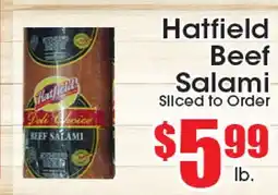Supremo Foods Inc Hatfield Beef Salami offer