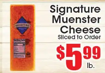 Supremo Foods Inc Signature Muenster Cheese offer