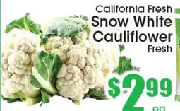 Supremo Foods Inc California Fresh Snow White Cauliflower offer