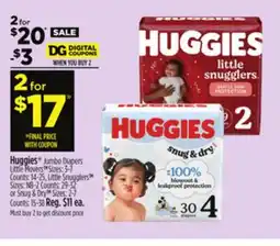 Dollar General Huggies Jumbo Diapers offer