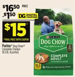 Dollar General Purina Dog Chow Complete Chicken offer