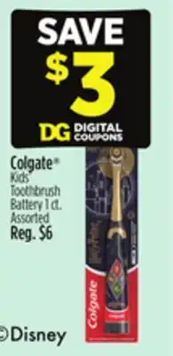 Dollar General Colgate Kids' Toothbrush Battery offer
