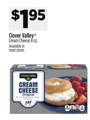 Dollar General Clover Valley Cream Cheese offer