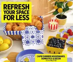Dollar General CAPRI SUMMER HOUSEWARES, DOMESTICS & DECOR offer