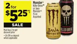 Dollar General Monster Killer Brew or Java Monster offer
