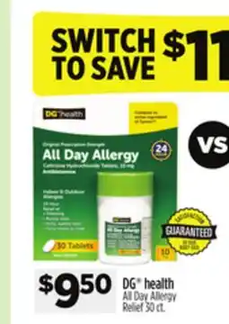 Dollar General DG health All Day Allergy Relief offer