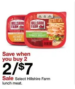 Target Select Hillshire Farm lunch meat offer