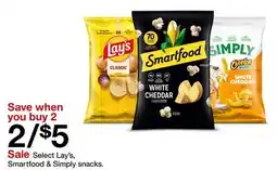 Target Select Lay's, Smartfood & Simply snacks offer