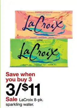 Target LaCroix 8-pk. sparkling water offer
