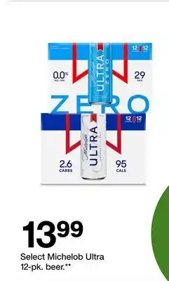 Target Select Michelob Ultra 12-pk. beer offer