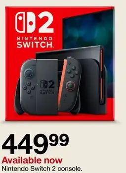 Target Nintendo Switch 2 console offer