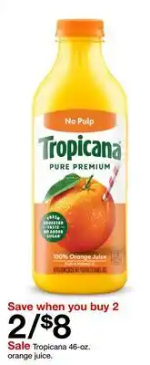 Target Tropicana 46-oz. orange juice offer