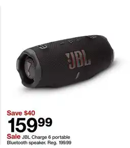 Target JBL Charge 6 portable Bluetooth speaker offer