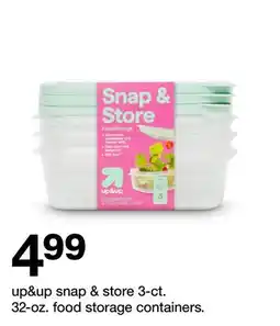 Target up&up snap & store 3-ct. 32-oz. food storage containers offer