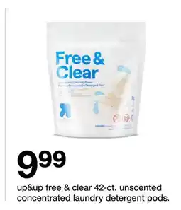 Target up & up free & clear 42-ct. unscented concentrated laundry detergent pods offer